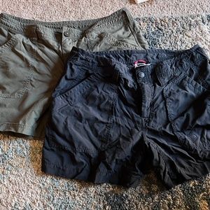 Pair of The North Face womens hiking shorts